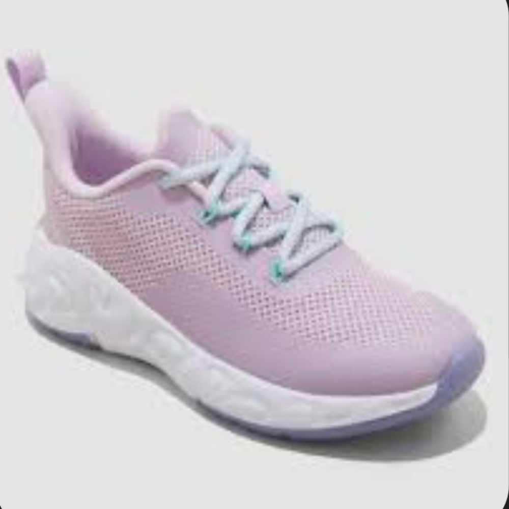 All In Motion Camren Performance Sneakers Lavender and White Size 6